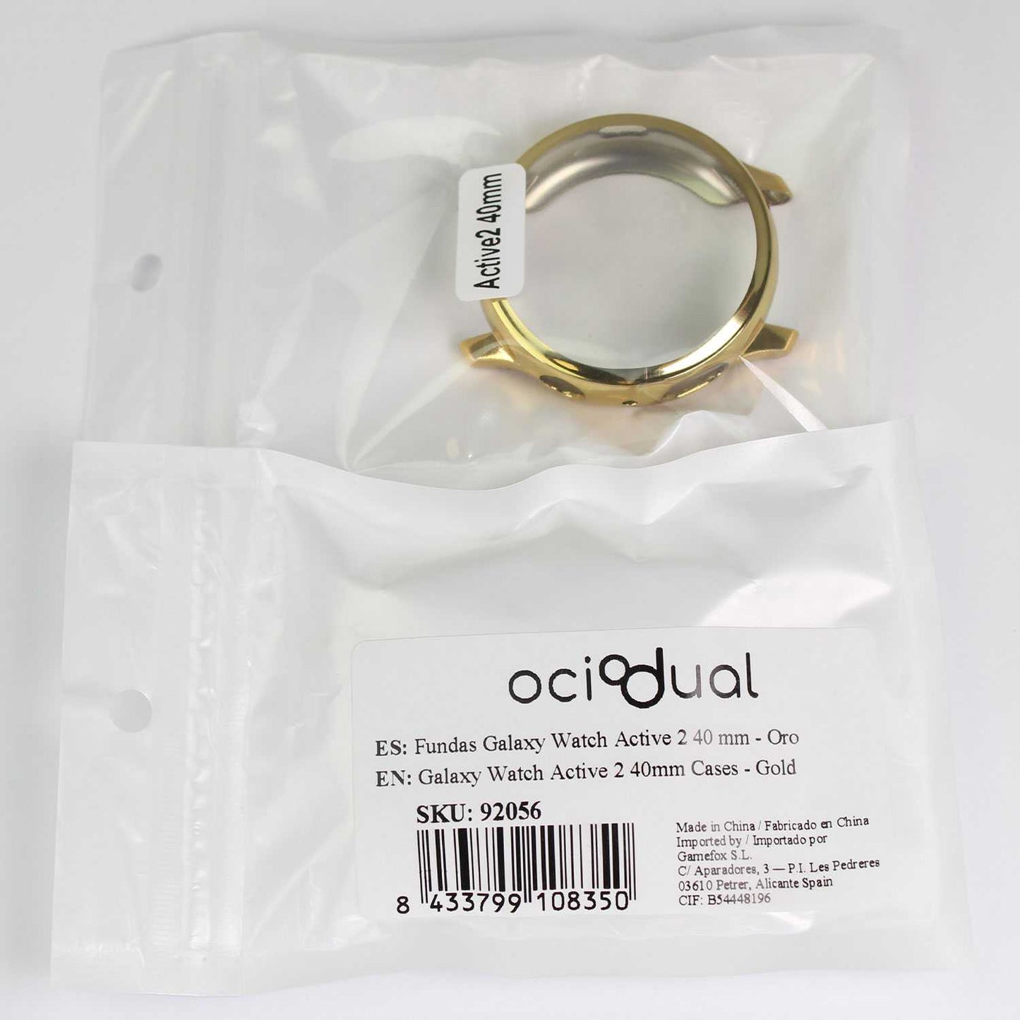 Funda Protectora de TPU Dorado Compatible con Relojes Inteligentes Samsung Galaxy Watch Active 2 (40mm)