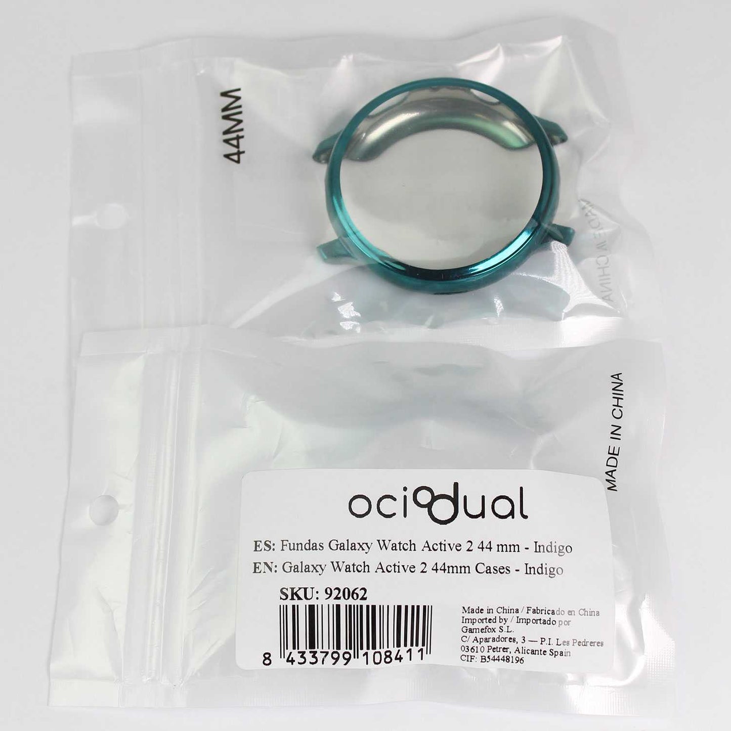 Funda Protectora de TPU Verde Azulado Compatible con Relojes Inteligentes Samsung Galaxy Watch Active 2 (44mm)