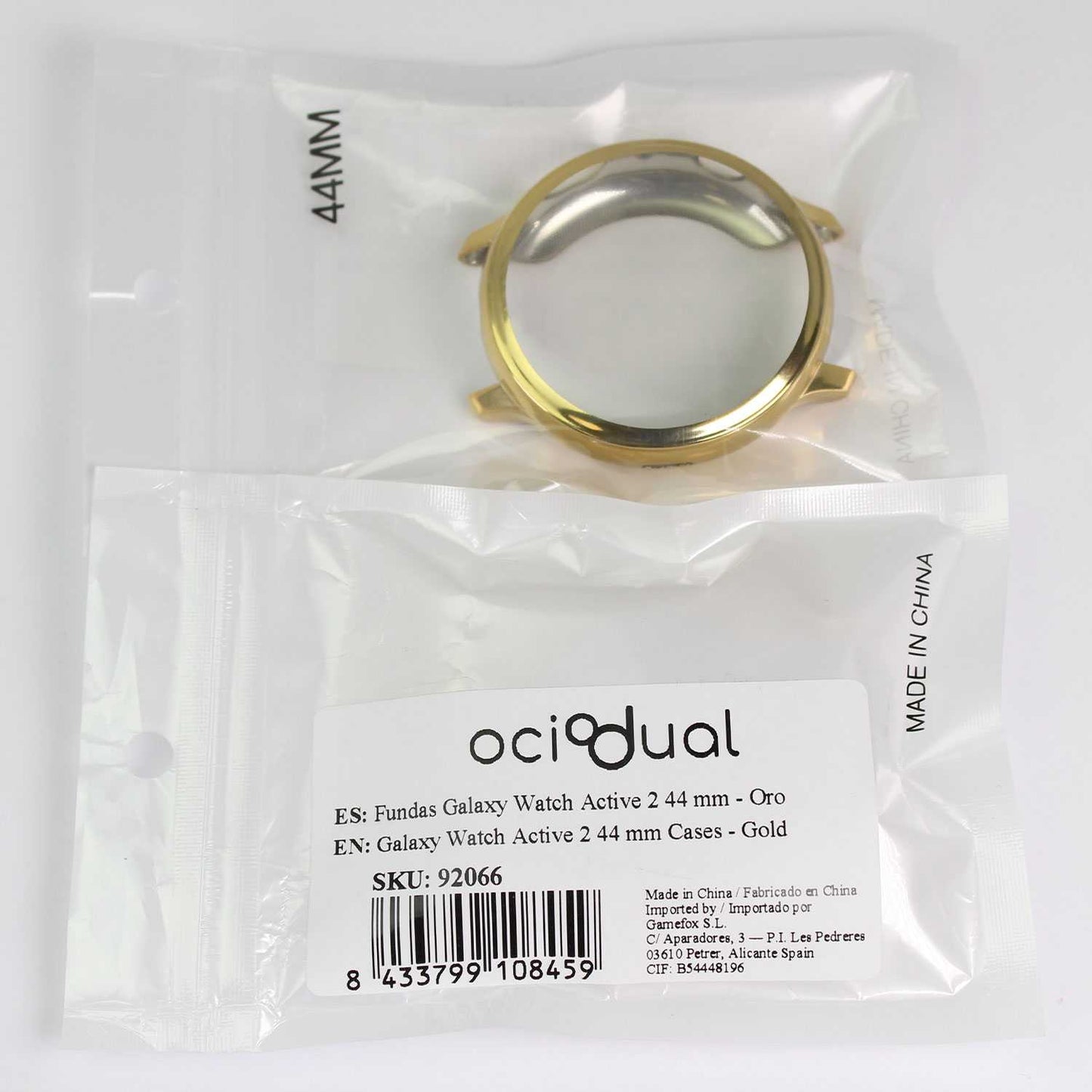 Funda Protectora de TPU Dorado Compatible con Relojes Inteligentes Samsung Galaxy Watch Active 2 (44mm)