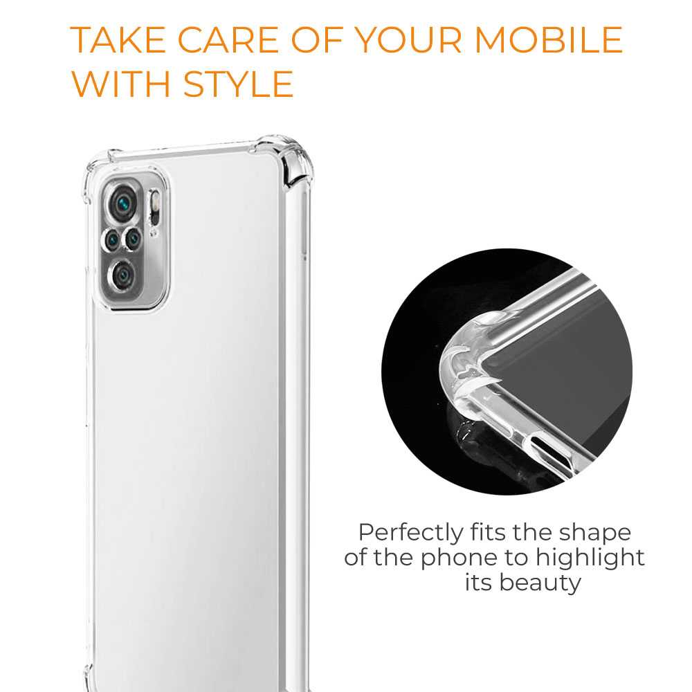 Funda de TPU para Xiaomi Mi 11i/Poco F3, Carcasa Flexible con Esquinas Reforzadas Antigolpes, Protección en Cámaras, Silicona Transparente