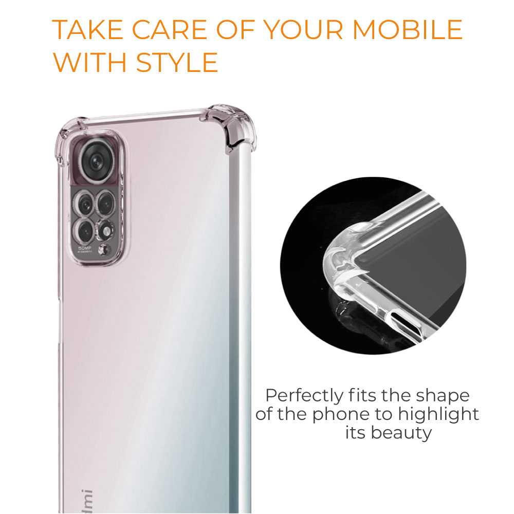 Funda de TPU para XIAOMI Redmi Note 11 4G/Redmi Note 11S 4G, Carcasa Flexible con Esquinas Reforzadas Antigolpes, Protección en Cámaras, Silicona Transparente
