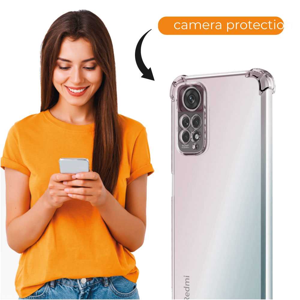 Funda de TPU para XIAOMI Redmi Note 11 4G/Redmi Note 11S 4G, Carcasa Flexible con Esquinas Reforzadas Antigolpes, Protección en Cámaras, Silicona Transparente