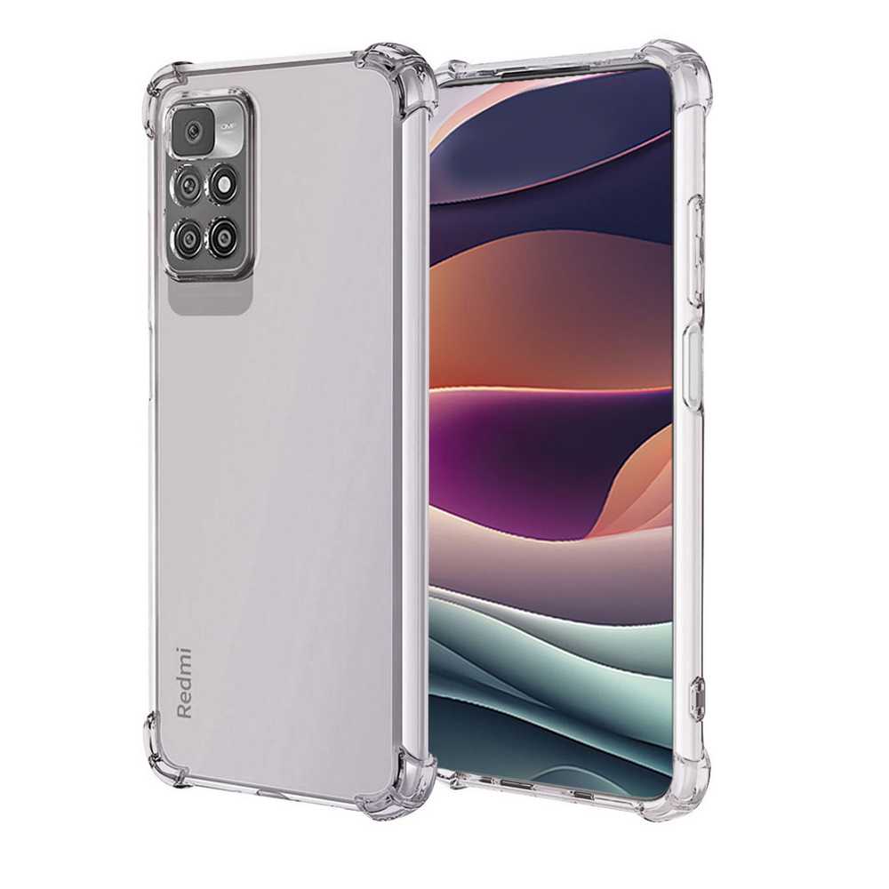 Funda de TPU para Xiaomi Redmi 10, Carcasa Flexible con Esquinas Reforzadas Antigolpes, Protección en Cámaras, Silicona Transparente
