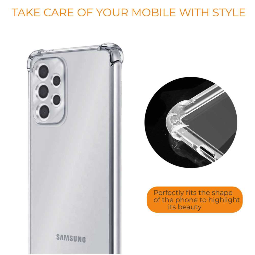 Funda de TPU para Samsung Galaxy A52S 5G/A52 5G, Carcasa Flexible con Esquinas Reforzadas Antigolpes, Protección en Cámaras, Silicona Transparente