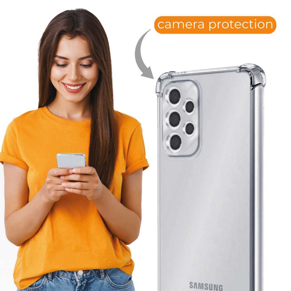 Funda de TPU para Samsung Galaxy A52S 5G/A52 5G, Carcasa Flexible con Esquinas Reforzadas Antigolpes, Protección en Cámaras, Silicona Transparente