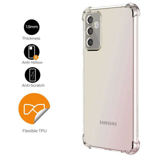 Funda de TPU para SAMSUNG Galaxy M52 5G, Carcasa Flexible con Esquinas Reforzadas Antigolpes, Protección en Cámaras, Silicona Transparente