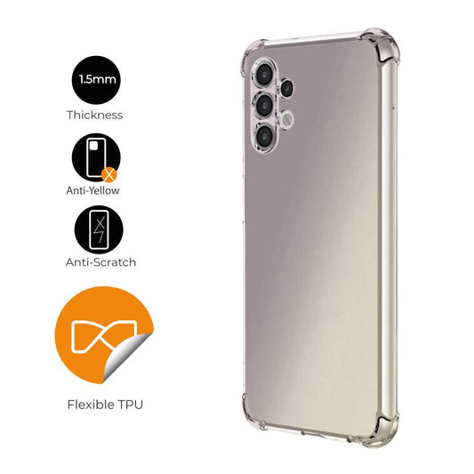 Funda de TPU para Samsung Galaxy A13 4G, Carcasa Flexible con Esquinas Reforzadas Antigolpes, Protección en Cámaras, Silicona Transparente