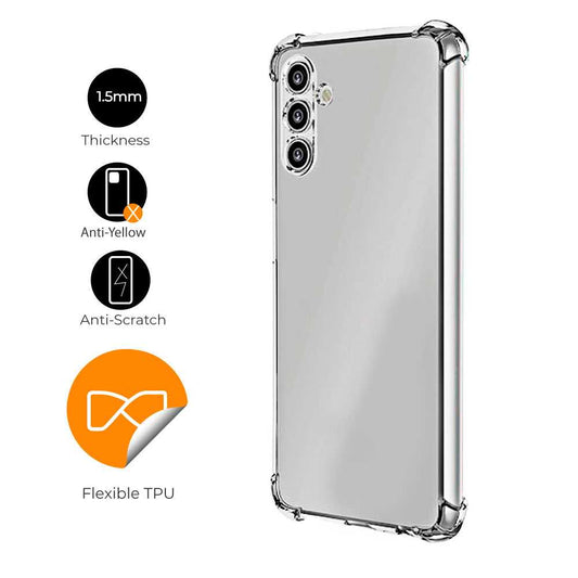 Funda de TPU para SAMSUNG Galaxy A13 5G, Carcasa Flexible con Esquinas Reforzadas Antigolpes, Protección en Cámaras, Silicona Transparente