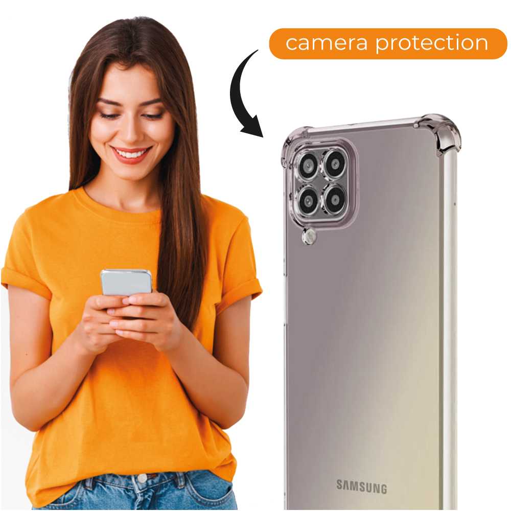 Funda de TPU para SAMSUNG Galaxy M53 5G, Carcasa Flexible con Esquinas Reforzadas Antigolpes, Protección en Cámaras, Silicona Transparente