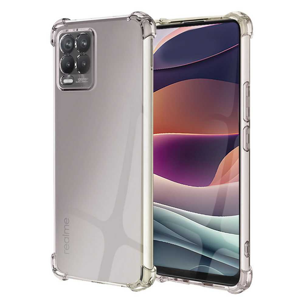 Funda de TPU para Realme 8/8 Pro, Carcasa Flexible con Esquinas Reforzadas Antigolpes, Protección en Cámaras, Silicona Transparente
