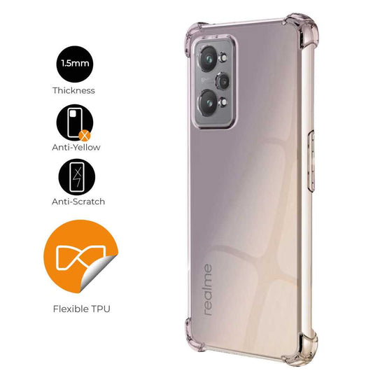 Funda de TPU para REALME GT Neo 3T/GT Neo 2 5G, Carcasa Flexible con Esquinas Reforzadas Antigolpes, Protección en Cámaras, Silicona Transparente
