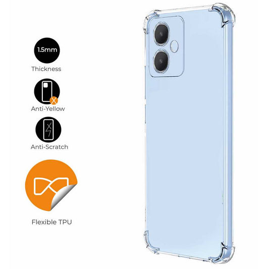 Funda de TPU para XIAOMI Redmi Note 12 5G/Poco X5 5G, Carcasa Flexible con Esquinas Reforzadas Antigolpes, Protección en Cámaras, Silicona Transparente