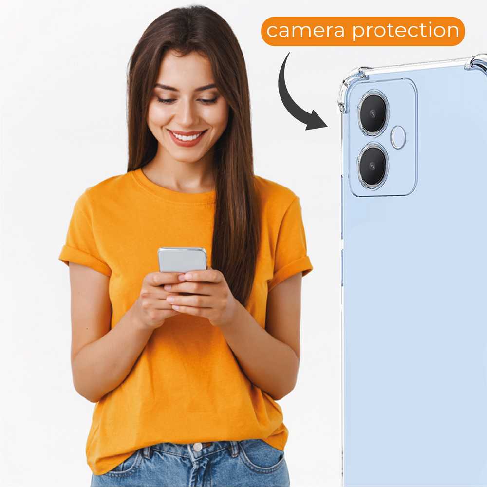 Funda de TPU para XIAOMI Redmi Note 12 5G/Poco X5 5G, Carcasa Flexible con Esquinas Reforzadas Antigolpes, Protección en Cámaras, Silicona Transparente