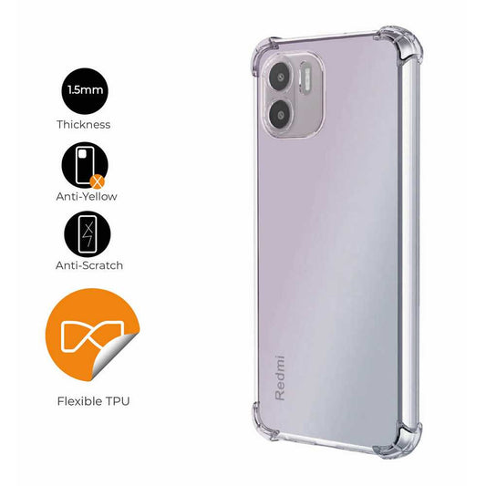 Funda de TPU para Xiaomi Redmi A2/A1, Carcasa Flexible con Esquinas Reforzadas, Antigolpes, Protección en Cámaras, Silicona Transparente
