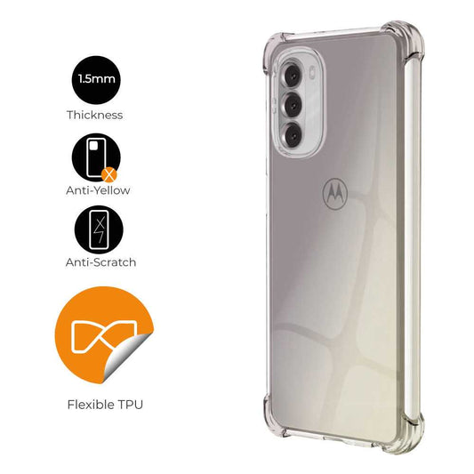 Funda de TPU para MOTOROLA Moto G51 5G, Carcasa Flexible con Esquinas Reforzadas Antigolpes, Protección en Cámaras, Silicona Transparente