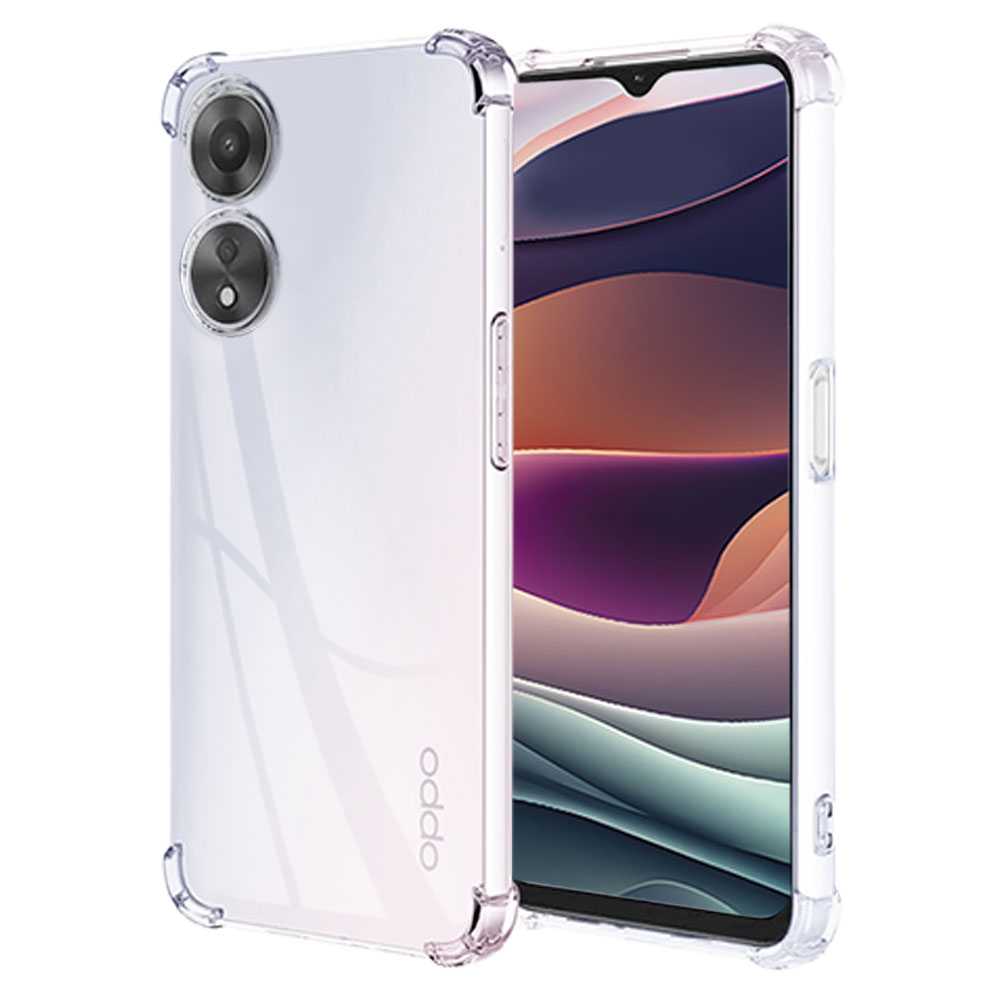 Funda de TPU para Oppo A78 5G, Carcasa Flexible con Esquinas Reforzadas Antigolpes, Protección en Cámaras, Silicona Transparente