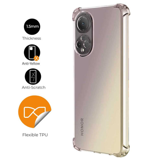 Funda de TPU para HUAWEI Honor X7, Carcasa Flexible con Esquinas Reforzadas Antigolpes, Protección en Cámaras, Silicona Transparente