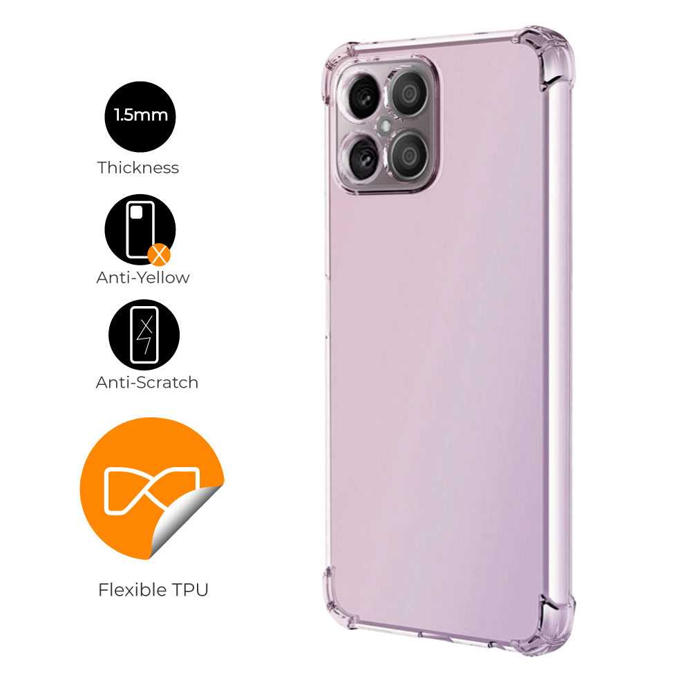 Funda de TPU para Honor 70 Lite/X8 5G/X6 4G, Carcasa Flexible con Esquinas Reforzadas Antigolpes, Protección en Cámaras, Silicona Transparente