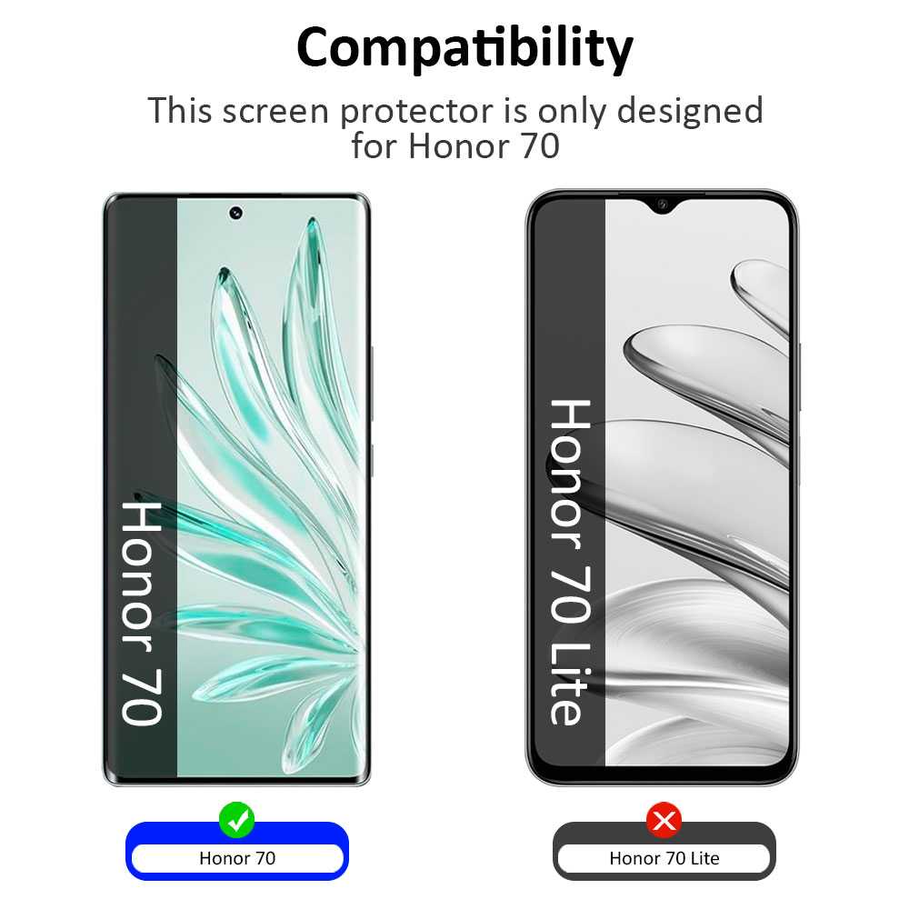 Funda de TPU para Honor 70 5G, Carcasa Flexible con Esquinas Reforzadas Antigolpes, Protección en Cámaras, Silicona Transparente