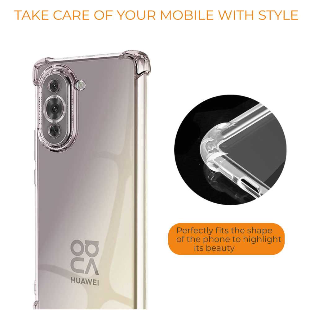 Funda de TPU para HUAWEI nova 10, Carcasa Flexible con Esquinas Reforzadas Antigolpes, Protección en Cámaras, Silicona Transparente