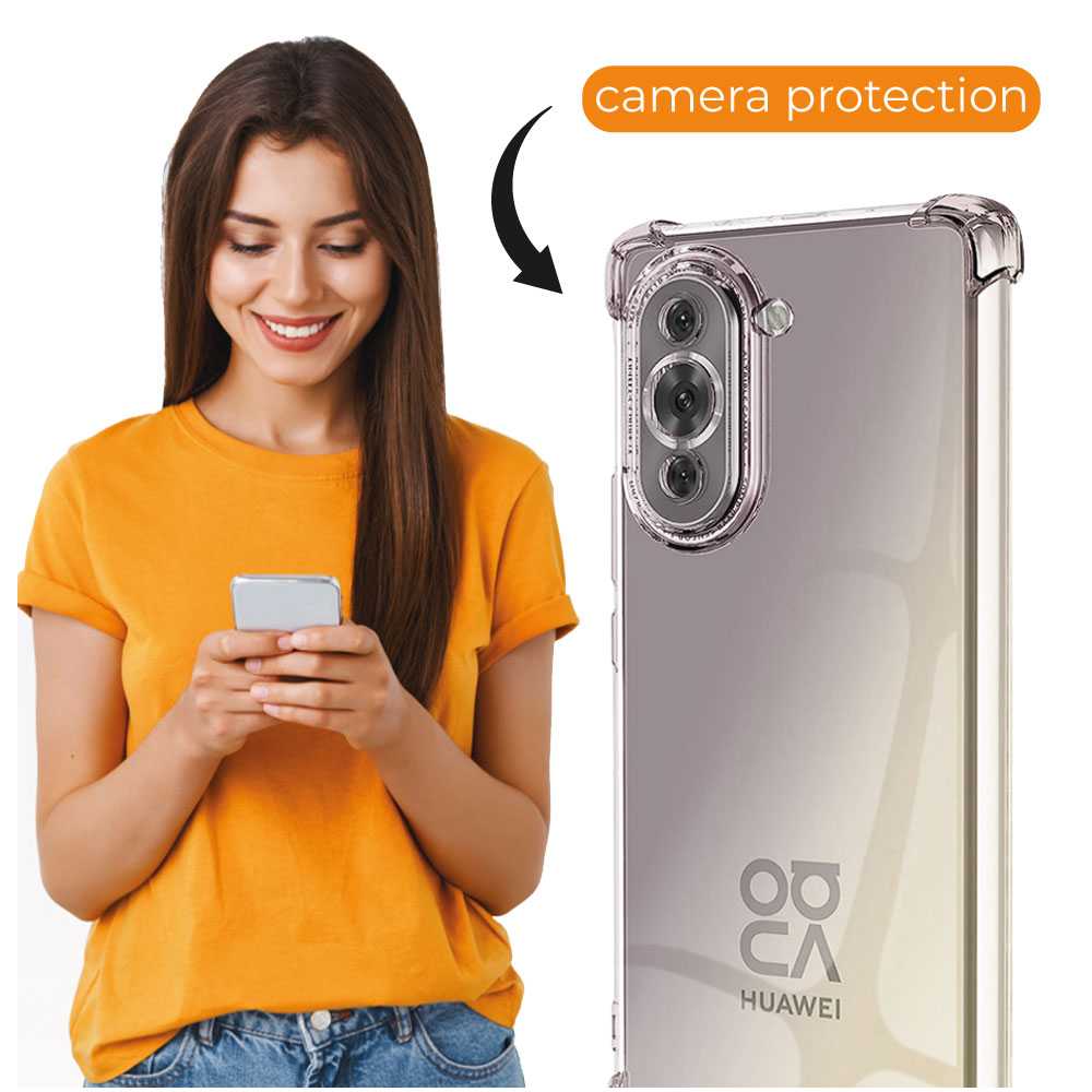 Funda de TPU para HUAWEI nova 10, Carcasa Flexible con Esquinas Reforzadas Antigolpes, Protección en Cámaras, Silicona Transparente