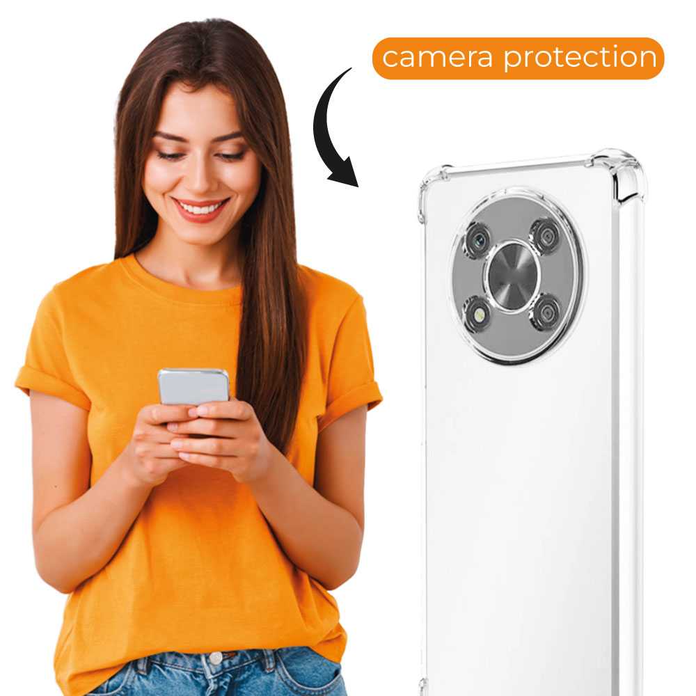 Funda de TPU para Honor Magic4 lite 5g/4g, Carcasa Flexible con Esquinas Reforzadas Antigolpes, Protección en Cámaras, Silicona Transparente