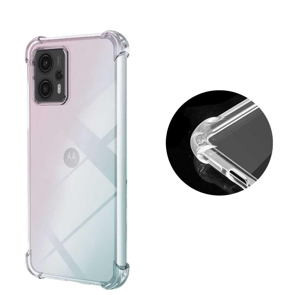 Funda de TPU para MOTOROLA moto g23 /moto g13, Carcasa Flexible con Esquinas Reforzadas Antigolpes, Protección en Cámaras, Silicona Transparente