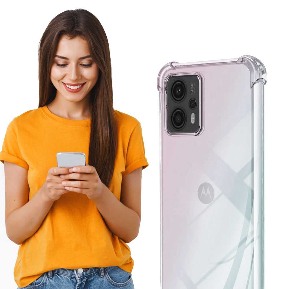 Funda de TPU para MOTOROLA moto g23 /moto g13, Carcasa Flexible con Esquinas Reforzadas Antigolpes, Protección en Cámaras, Silicona Transparente