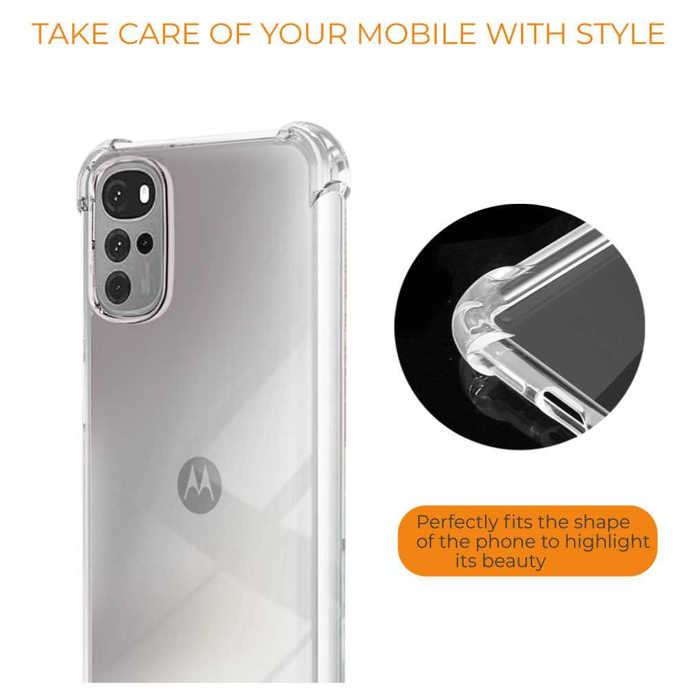 Funda de TPU para MOTOROLA moto e32/moto e32s/moto g22, Carcasa Flexible con Esquinas Reforzadas Antigolpes, Protección en Cámaras, Silicona Transparente