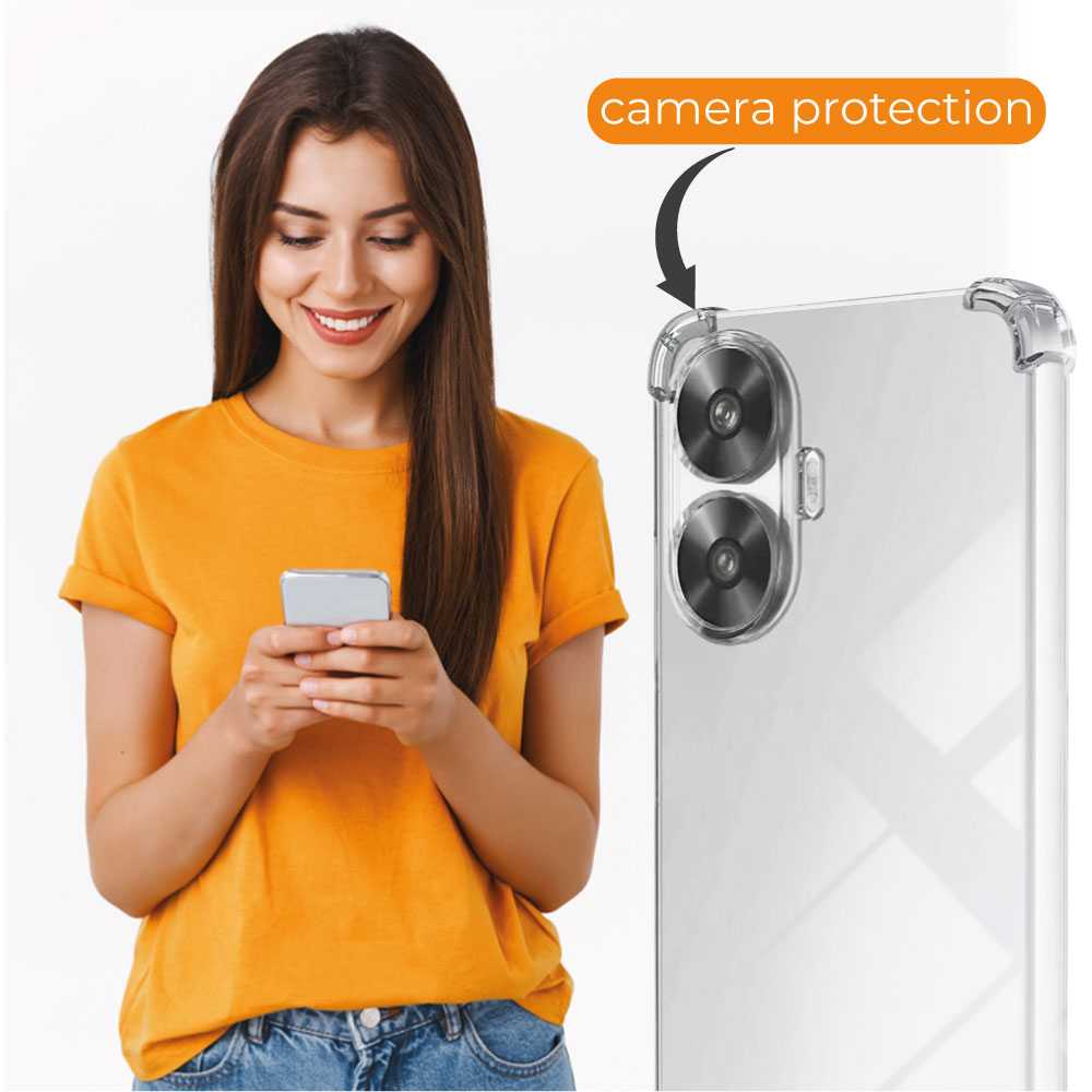 Funda de TPU para Realme C55, Carcasa Flexible con Esquinas Reforzadas Antigolpes, Protección en Cámaras, Silicona Transparente