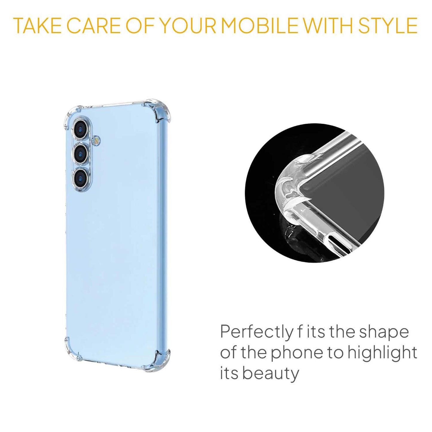 Funda de TPU para samsung galaxy a34 5G, Carcasa Flexible con Esquinas Reforzadas Antigolpes, Protección en Cámaras, Silicona Transparente