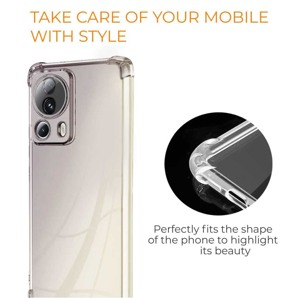 Funda de TPU para xiaomi 13 lite, Carcasa Flexible con Esquinas Reforzadas Antigolpes, Protección en Cámaras, Silicona Transparente