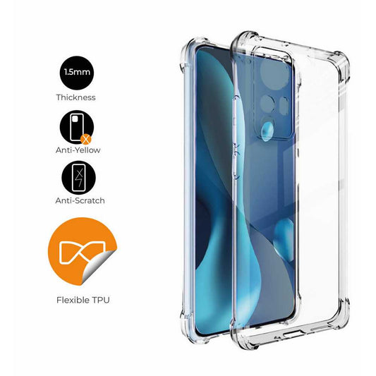 Funda de TPU para Xiaomi 12 lite, Carcasa Flexible con Esquinas Reforzadas Antigolpes, Protección en Cámaras, Silicona Transparente