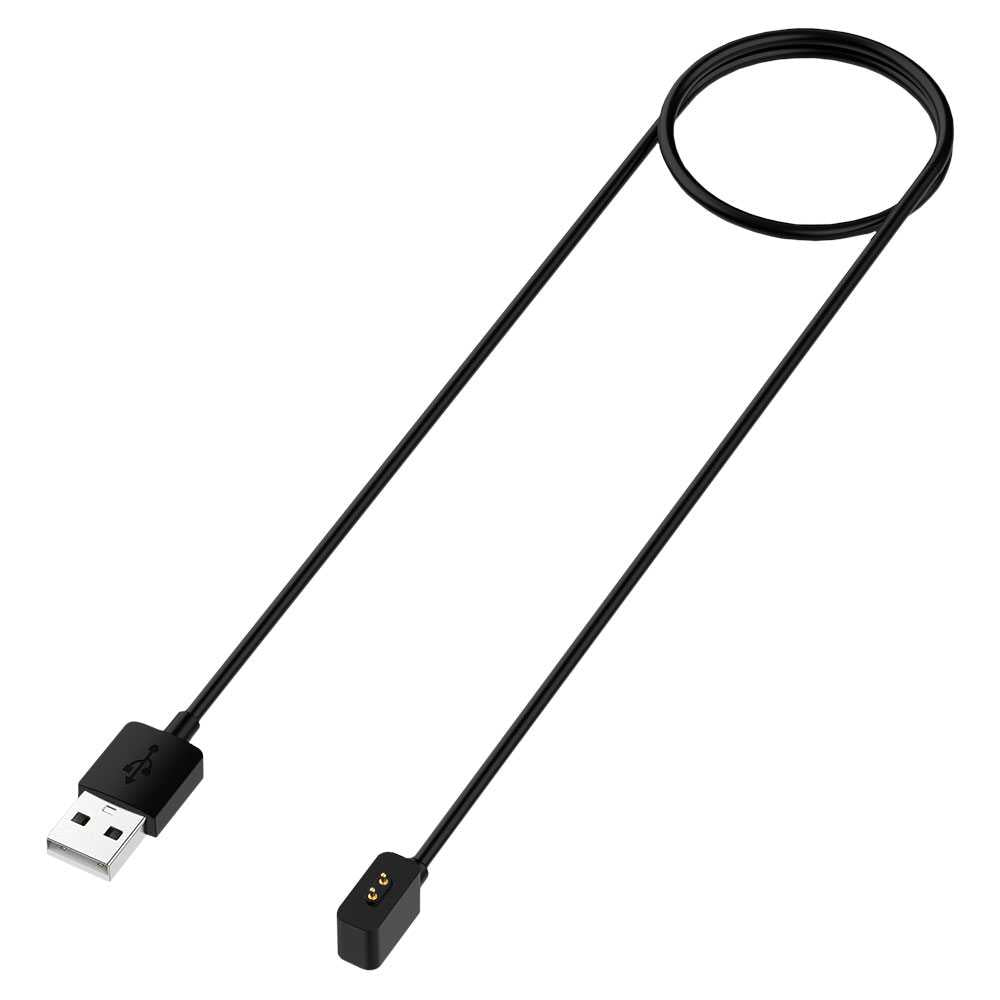Cable Carga Magnética Blanco 2 Pines Negro Compatible con Xiaomi Mi Band 8, Redmi Band 2 Cargador Magnético USB Dos Imanes Recambio Repuesto Reemplazo Reloj Inteligente