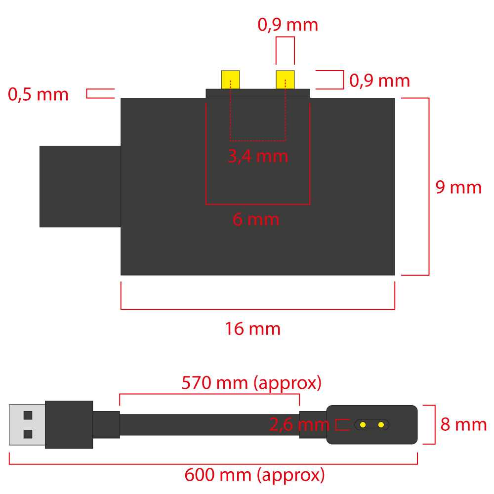 Cable Carga Magnética Blanco 2 Pines Blanco Compatible con Xiaomi Mi Band 8, Redmi Band 2 Cargador Magnético USB Dos Imanes Recambio Repuesto Reemplazo Reloj Inteligente