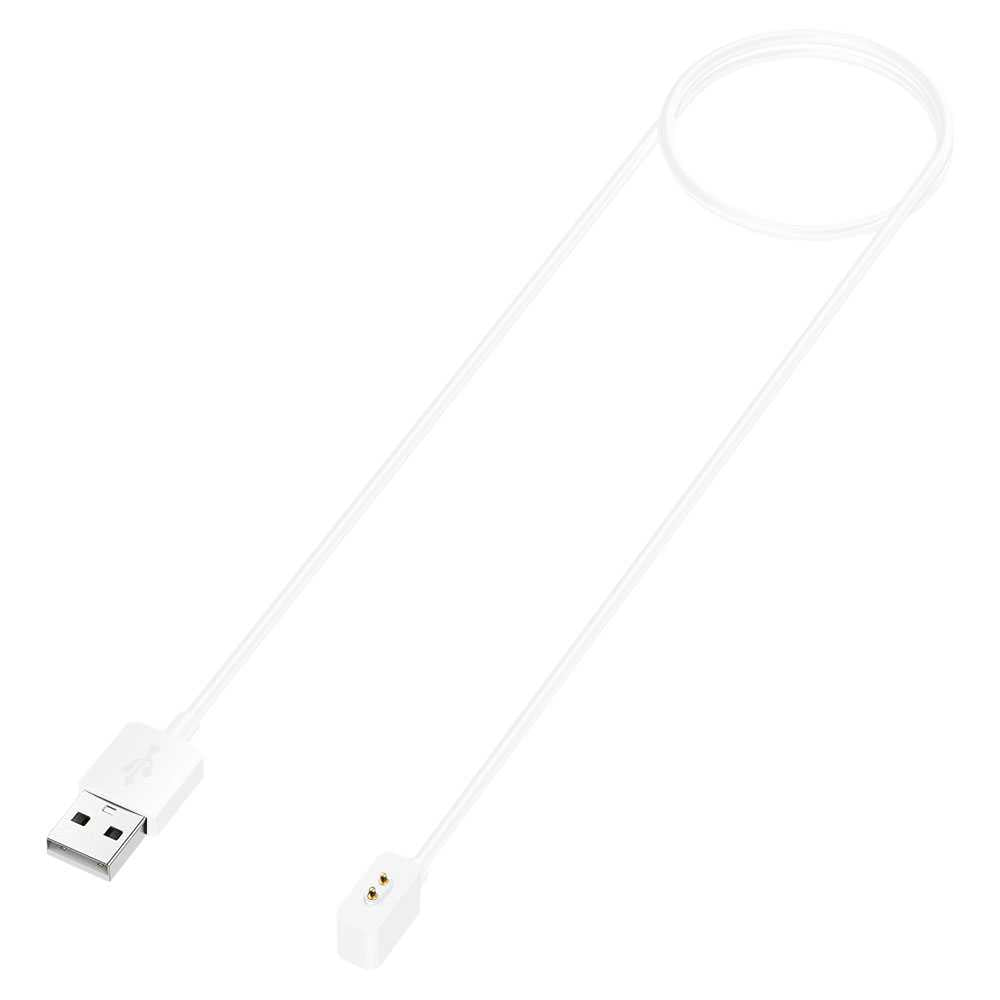Cable Carga Magnética Blanco 2 Pines Blanco Compatible con Xiaomi Mi Band 8, Redmi Band 2 Cargador Magnético USB Dos Imanes Recambio Repuesto Reemplazo Reloj Inteligente