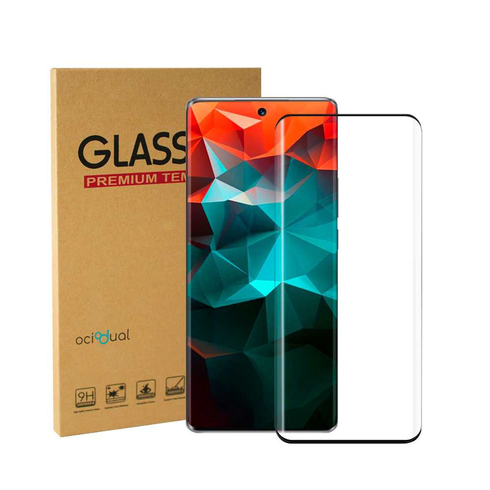 Protector de Pantalla Cristal Curvo Compatible con Honor Magic5 Pro, Vidrio Templado Premium con Pegamento en los Bordes