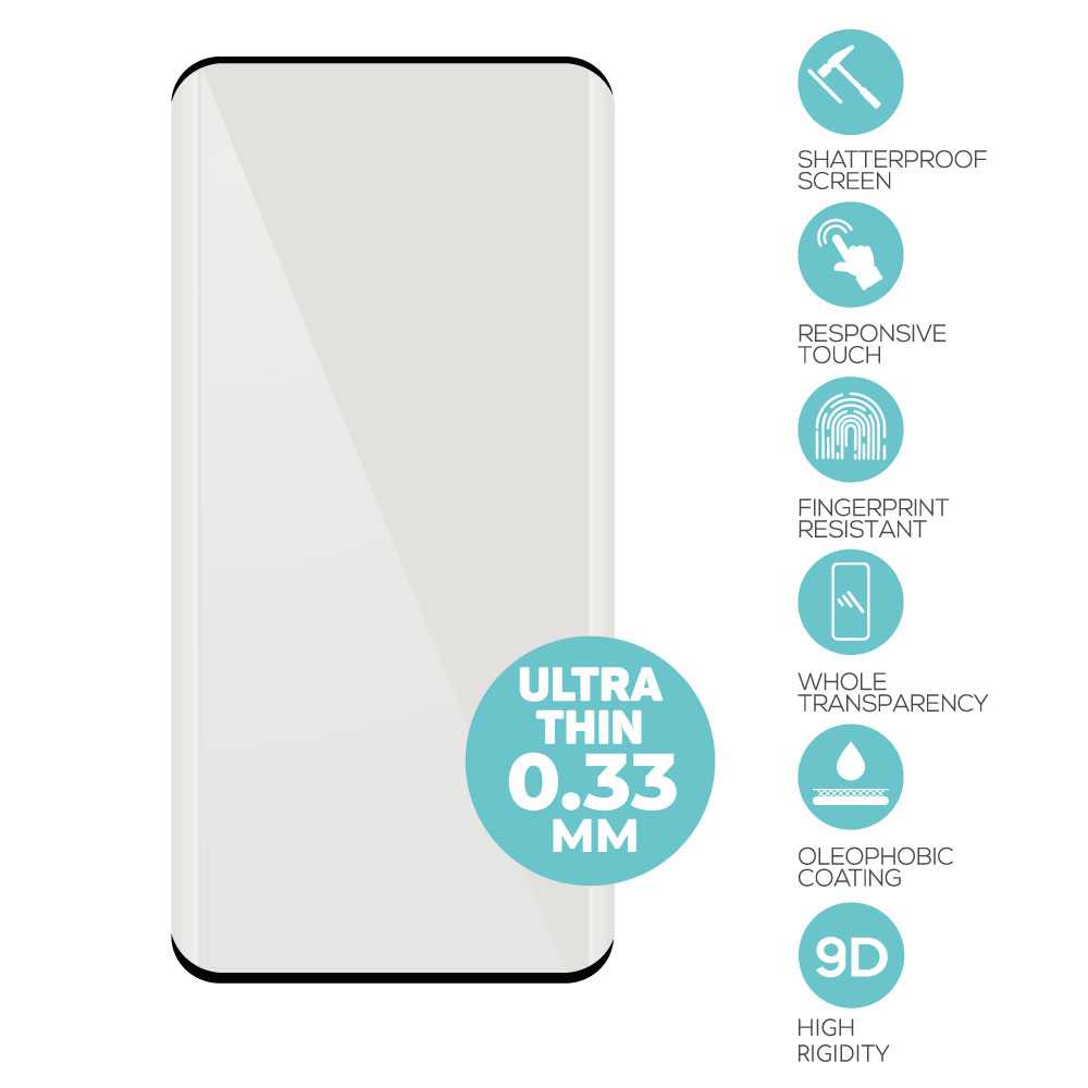 Protector de Pantalla Cristal Curvo Compatible con Honor Magic5 Pro, Vidrio Templado Premium con Pegamento en los Bordes