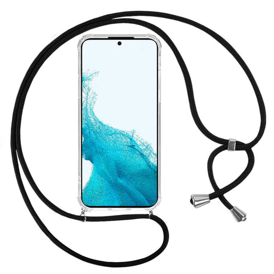 Funda de TPU para Samsung S22 5G, Carcasa Flexible con Colgante, Antigolpes, Protección en Cámaras, funda con colgante