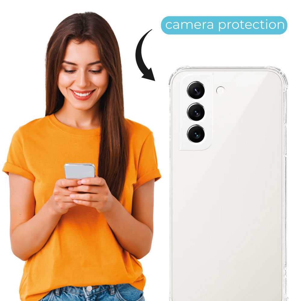 Funda de TPU para Samsung S22 5G, Carcasa Flexible con Colgante, Antigolpes, Protección en Cámaras, funda con colgante