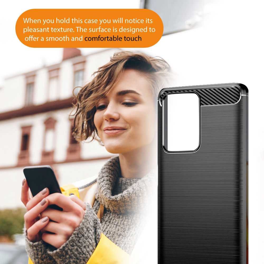Funda de TPU para Redmi Note 11/11S/11T/Mi Poco M4 Pro, Carcasa Flexible con fibra de carbono Antigolpes, Protección en Cámaras, Silicona fibra de carbono