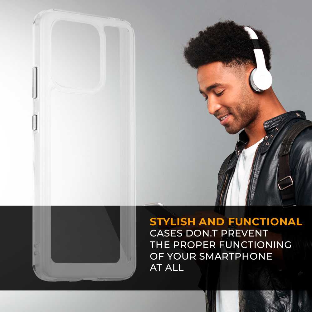Funda de TPU para Xiaomi Redmi 12C, Funda transparente con borde resistente, Proteccion en Camaras, Silicona Transparente