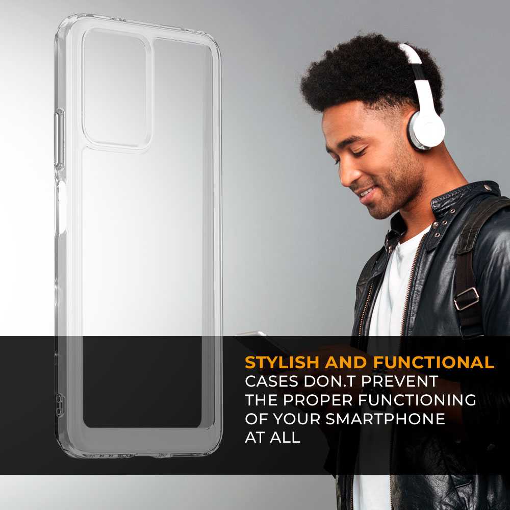 Funda de TPU para Redmi Note 12 Pro 5G, Funda transparente con borde resistente, Proteccion en Camaras, Silicona Transparente