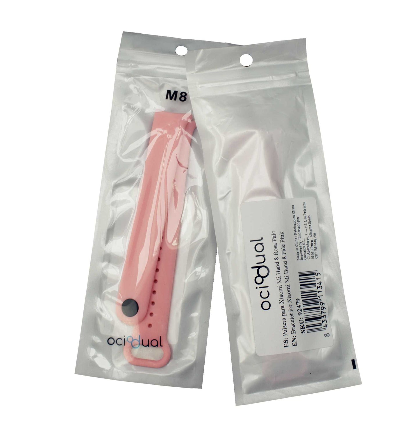 Correa de Recambio Compatible con Xiaomi Mi Band 9 y Mi Band 8, de color Rosa Palo, Repuesto de Silicona