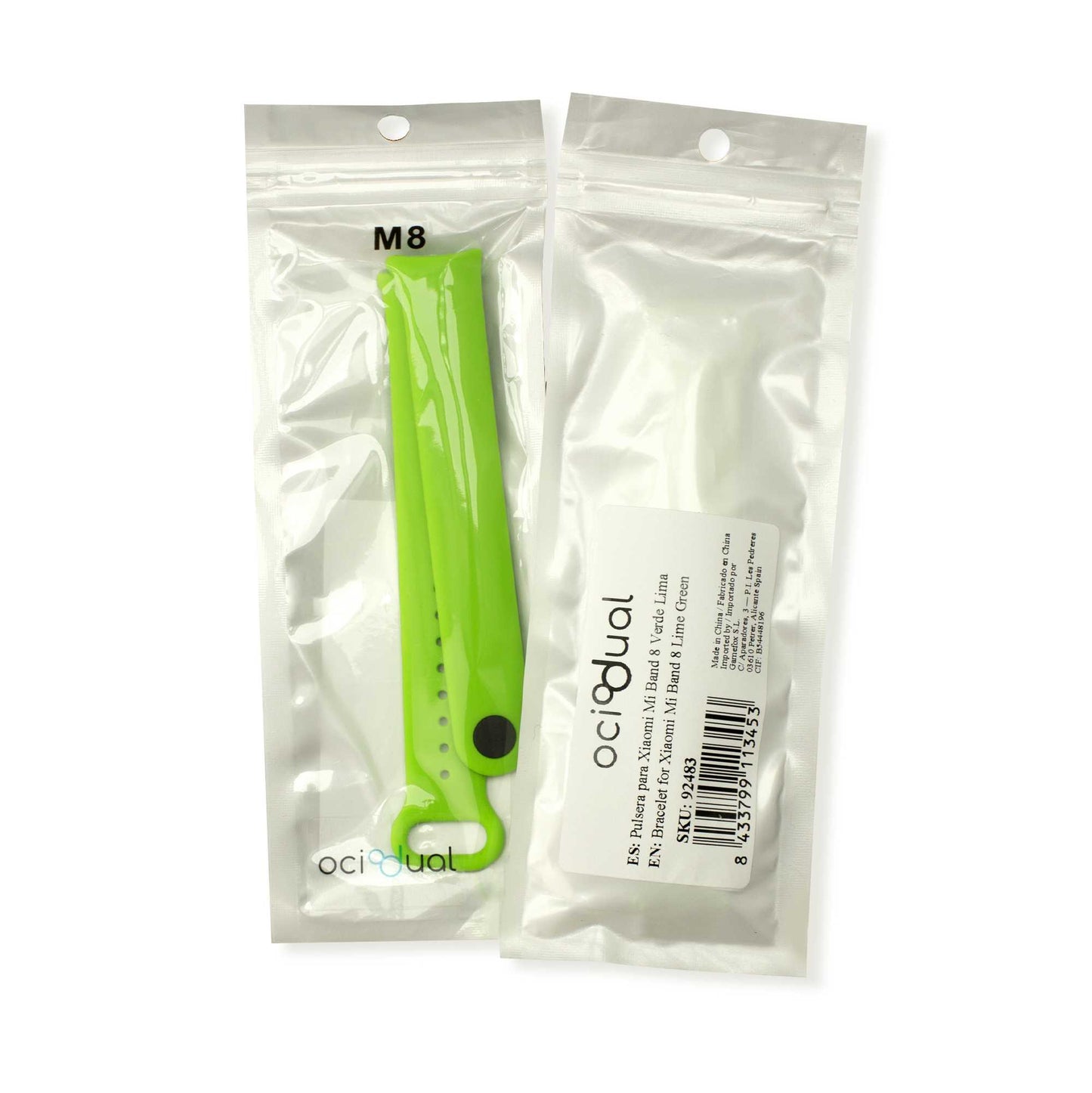 Correa de Recambio Compatible con Xiaomi Mi Band 9 y Mi Band 8, de color Verde Lima, Repuesto de Silicona