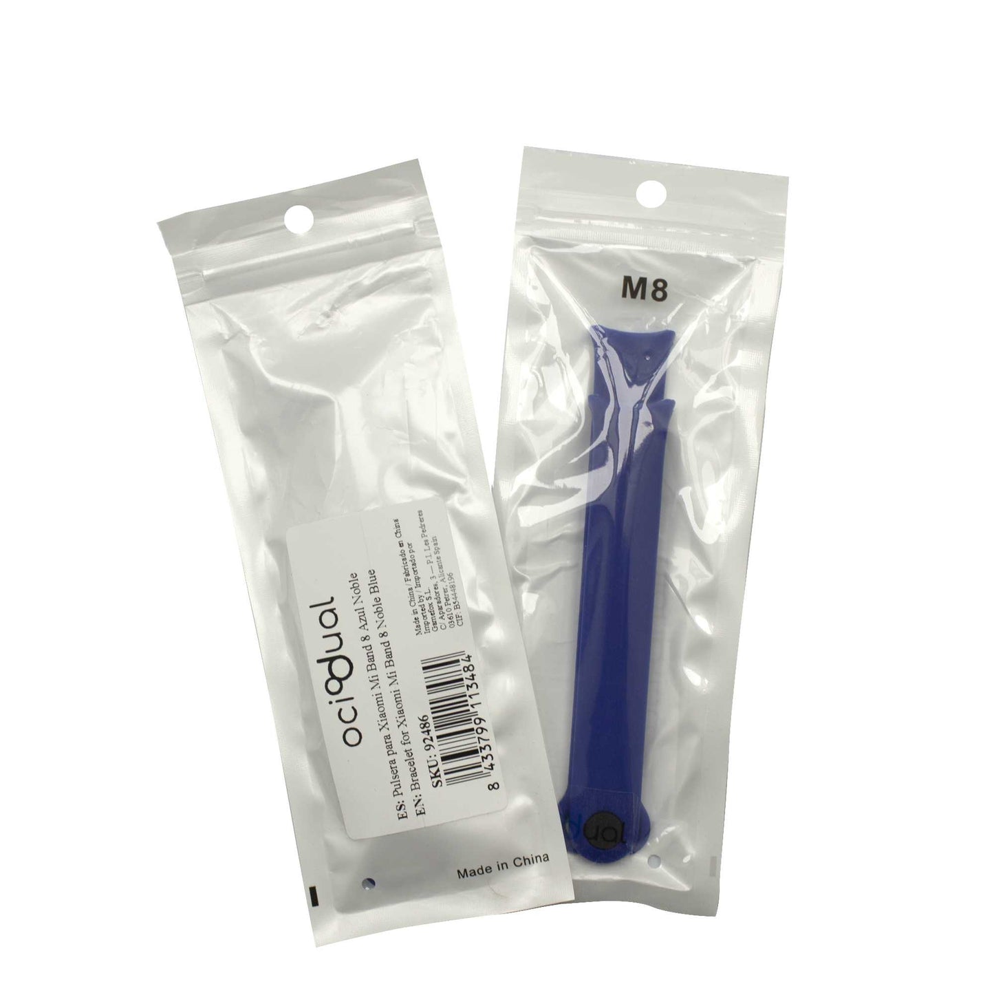 Correa de Recambio Compatible con Xiaomi Mi Band 9 y Mi Band 8, de color Azul Noble, Repuesto de Silicona