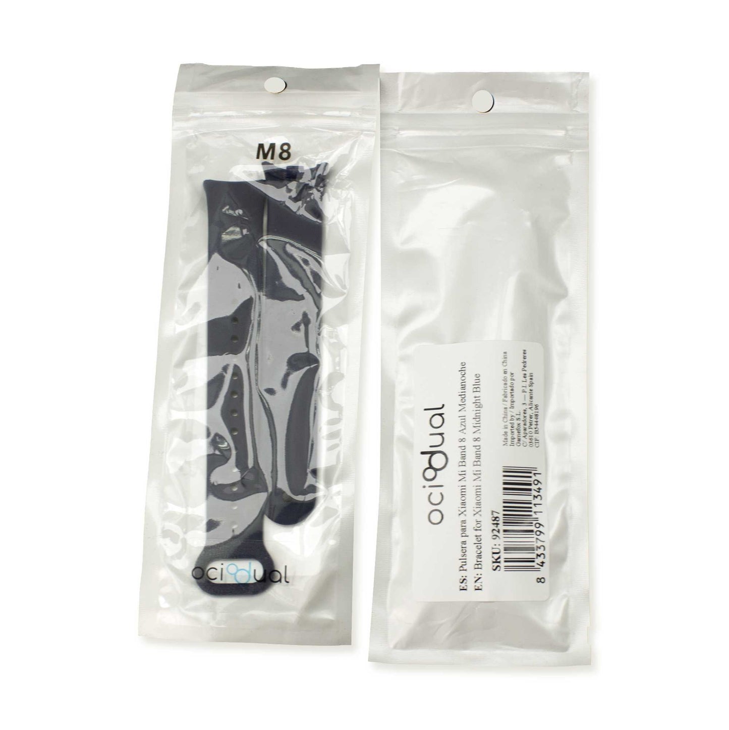 Correa de Recambio Compatible con Xiaomi Mi Band 9 y Mi Band 8, de color Azul Medianoche, Repuesto de Silicona