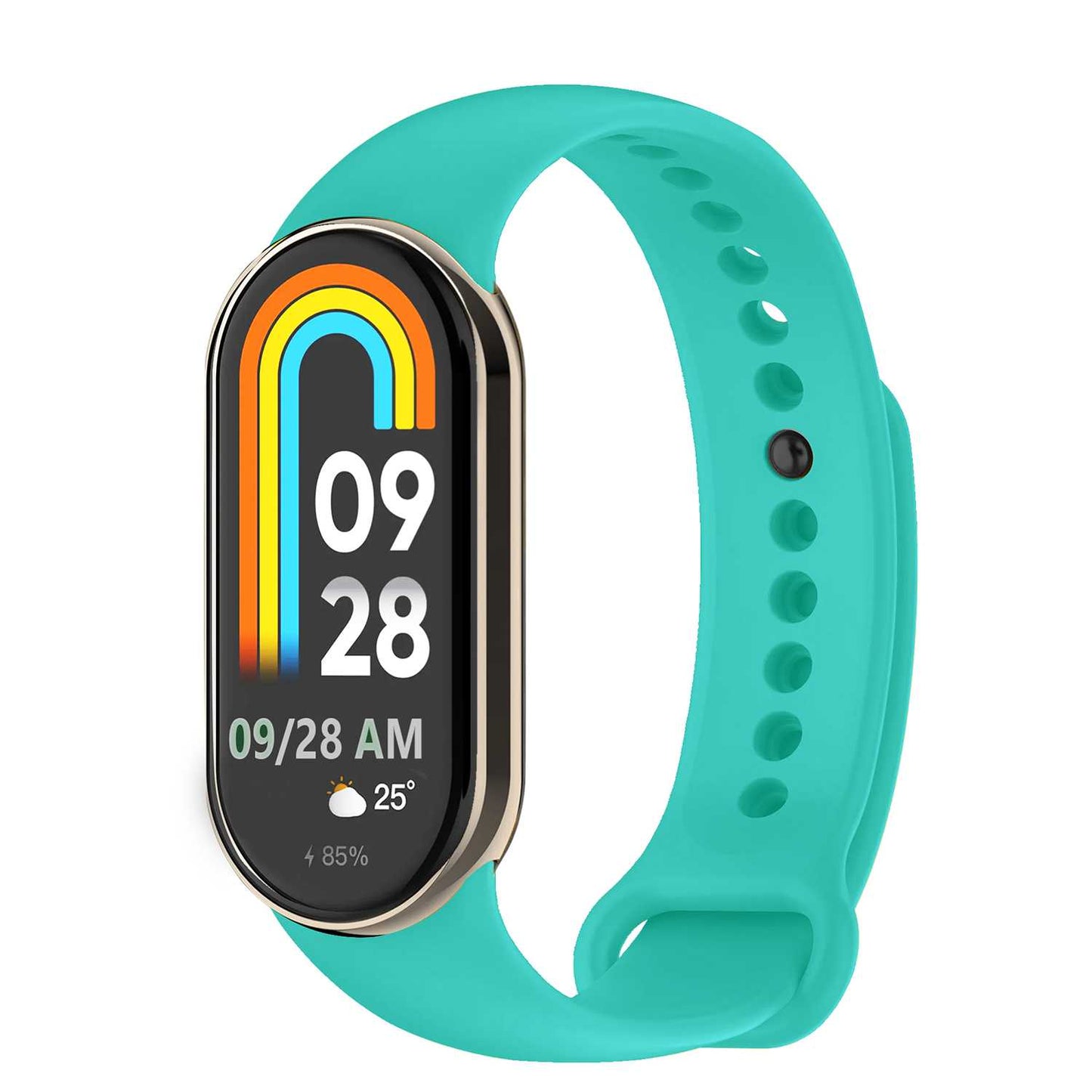 Correa de Recambio Compatible con Xiaomi Mi Band 9 y Mi Band 8, de color Azul Celeste, Repuesto de Silicona