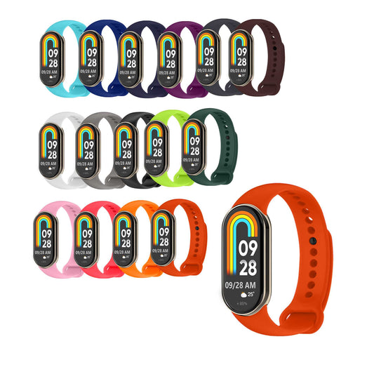 Correa de Recambio Compatible con Xiaomi Mi Band 9 y Mi Band 8, de color Rojo Original, Repuesto de Silicona