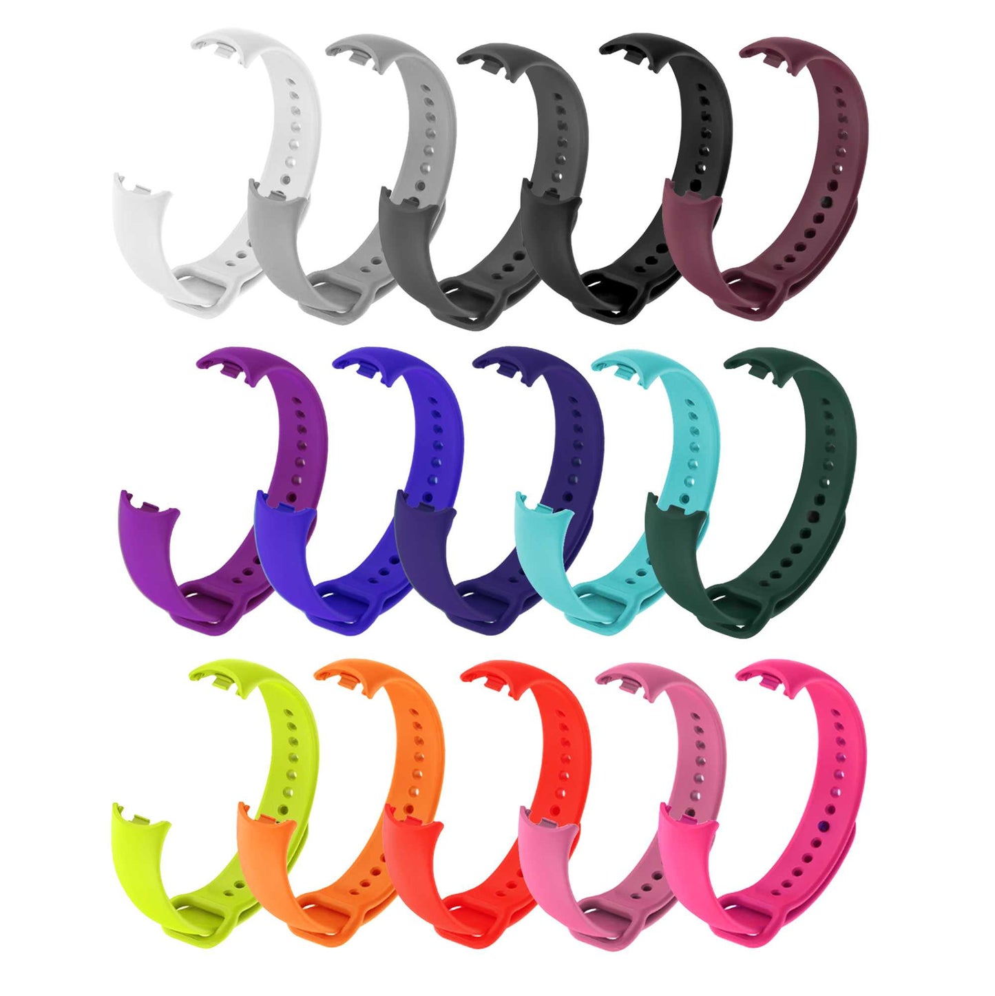 Correa de Recambio Compatible con Xiaomi Mi Band 9 y Mi Band 8, de color Rosa, Repuesto de Silicona